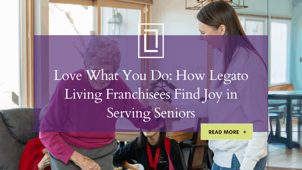 Franchisee enjoys time with a resident with memory loss